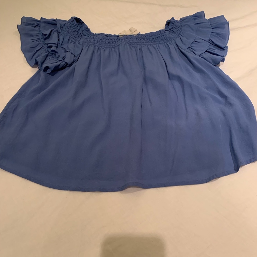 Periwinkle blue flattering sleeves